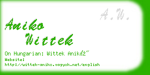 aniko wittek business card